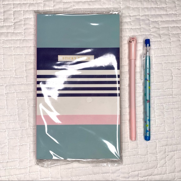 2/$15 Notes set- Post it note set w/ cat pen & a refillable pencil - Picture 6 of 7